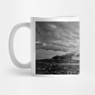 St. Mary's Island and Lighthouse in Monochrome Mug